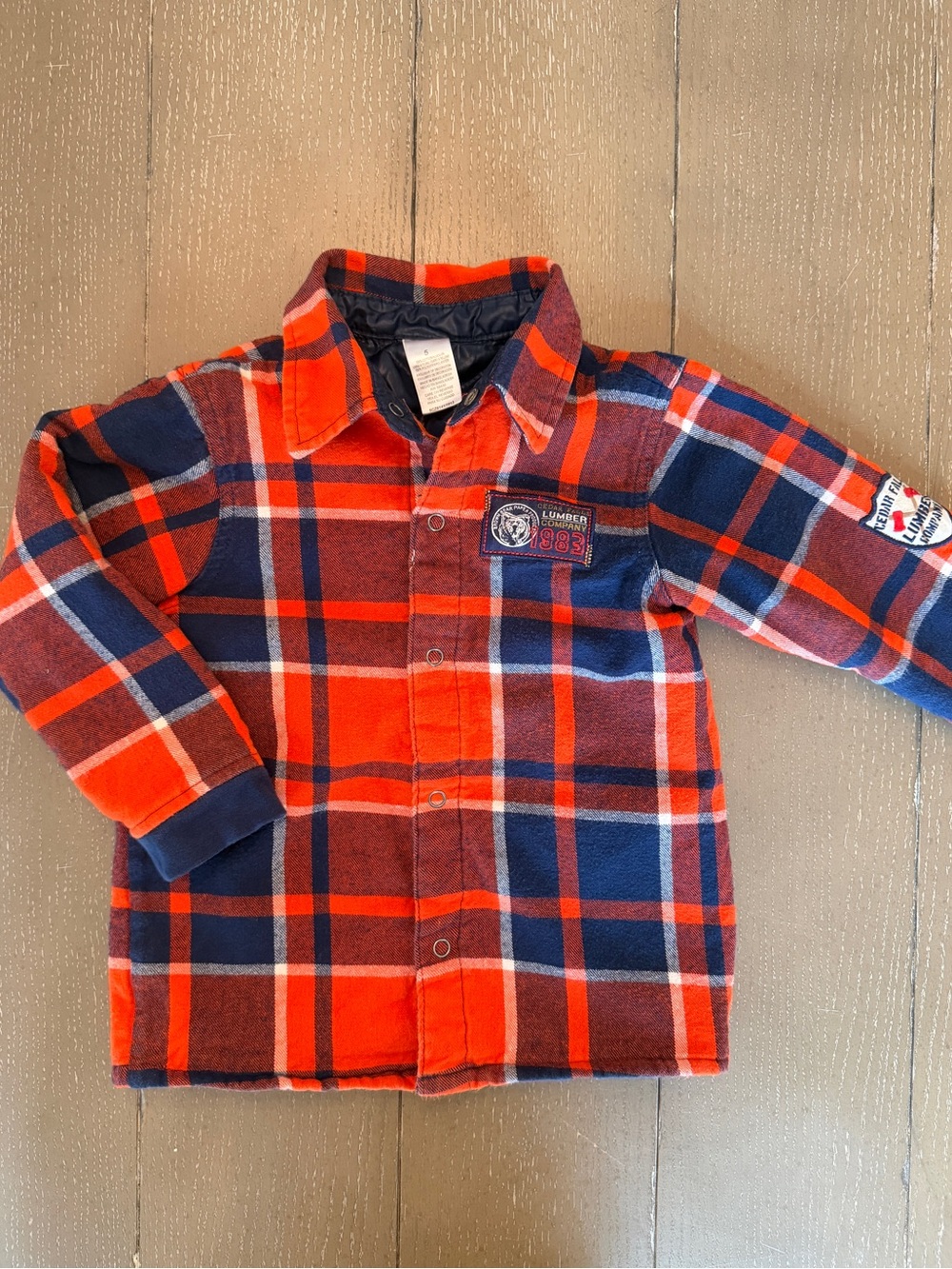 Boutique Boys Red Plaid Flannel Shirt Lumber Yard Fall/Autumn Jacket Size 5 (XS)